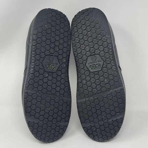 SAS Guardian Shoes Mens 10.5 M Black Leather Comfort Slip Resist Lace Sneakers - Picture 14 of 16